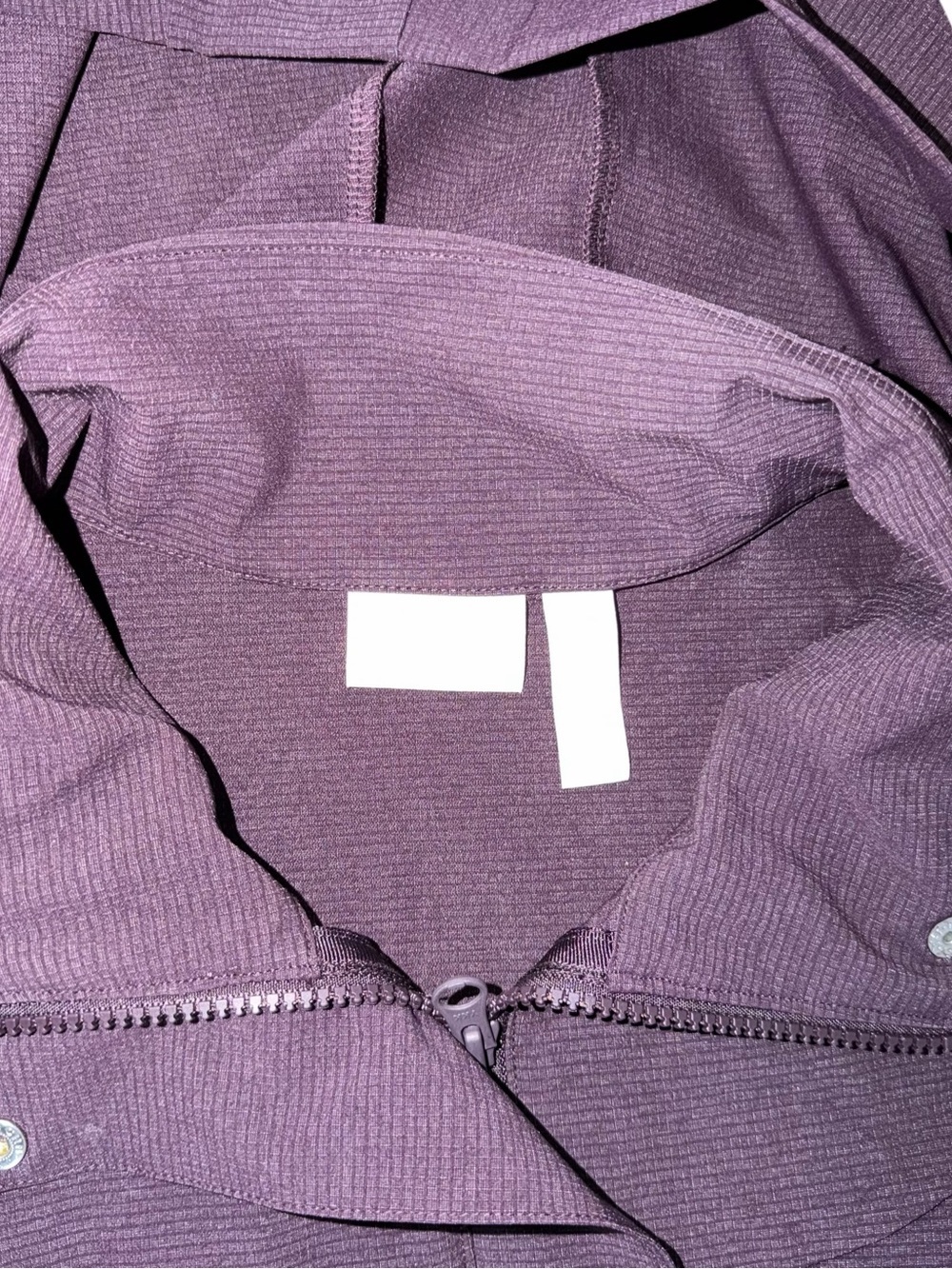 Zella Packable Hooded Rain Jacket Purple Utility Travel Coat Womens Small - Picture 6 of 10